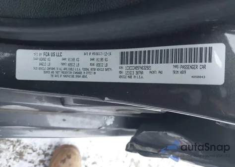 2015 Chrysler 200 Limited z USA, uszkodzony, nr VIN 1C3CCCAB5FN632921